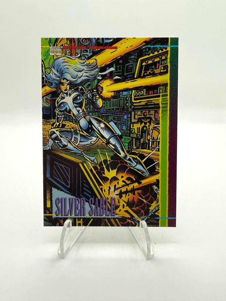 1993 Skybox Marvel Universe Series 4 - #6 Silver Sable - Super Heroes