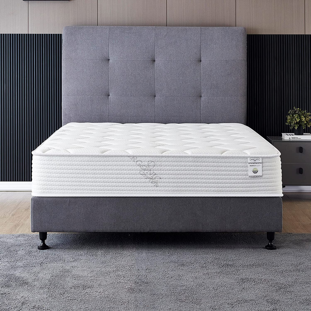 Full Size Mattress - 10 Inch Cool Memory Foam & Spring Hybrid Mattress with Brea