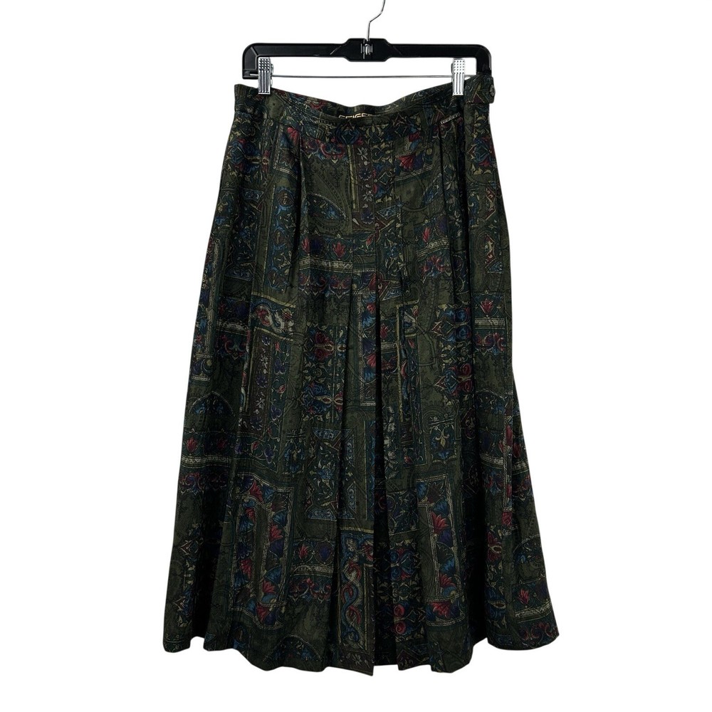 Vintage Geiger Wool Skirt Sz 44 Dark Academia Austria Tapestry Print Cottagecore