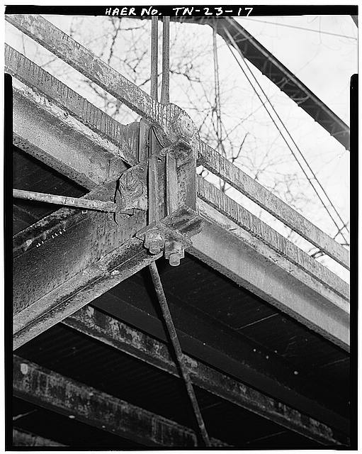 17. VIEW BOTTOM CHORD HIGH STEEL TRUSS, LOOKING NORTH - Hobbs Bridge, Spanning