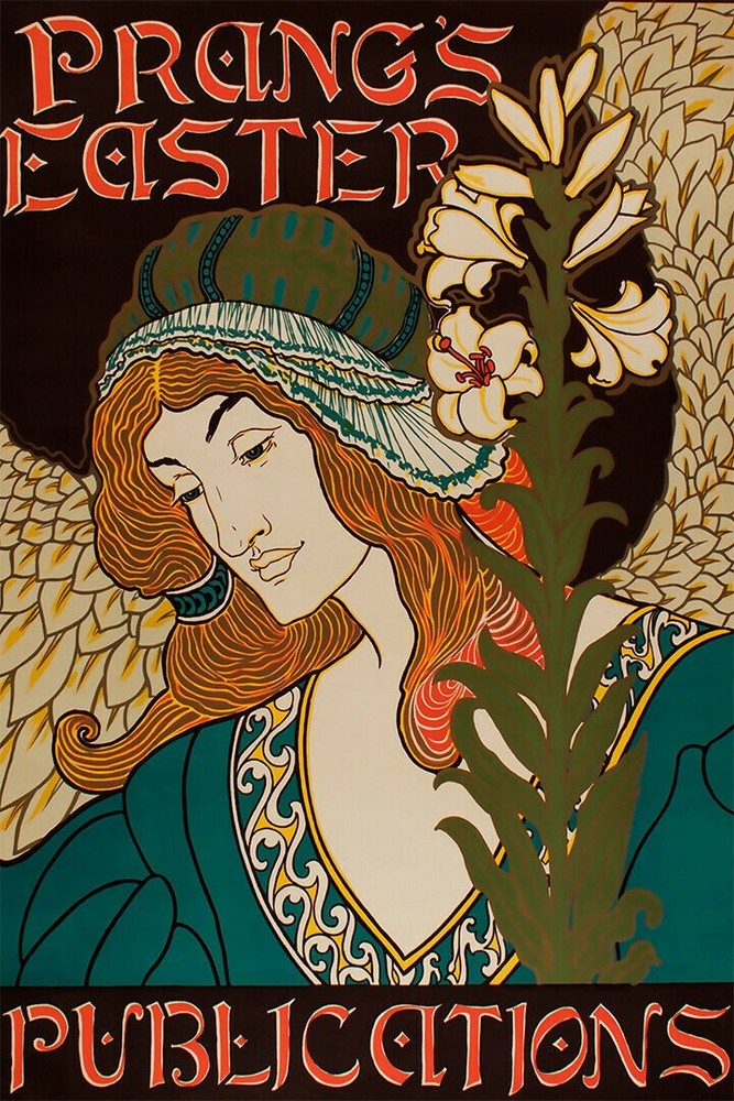 366420 Prangs Easter by Louis Rhead Vintage Art Decor Wall Print Poster
