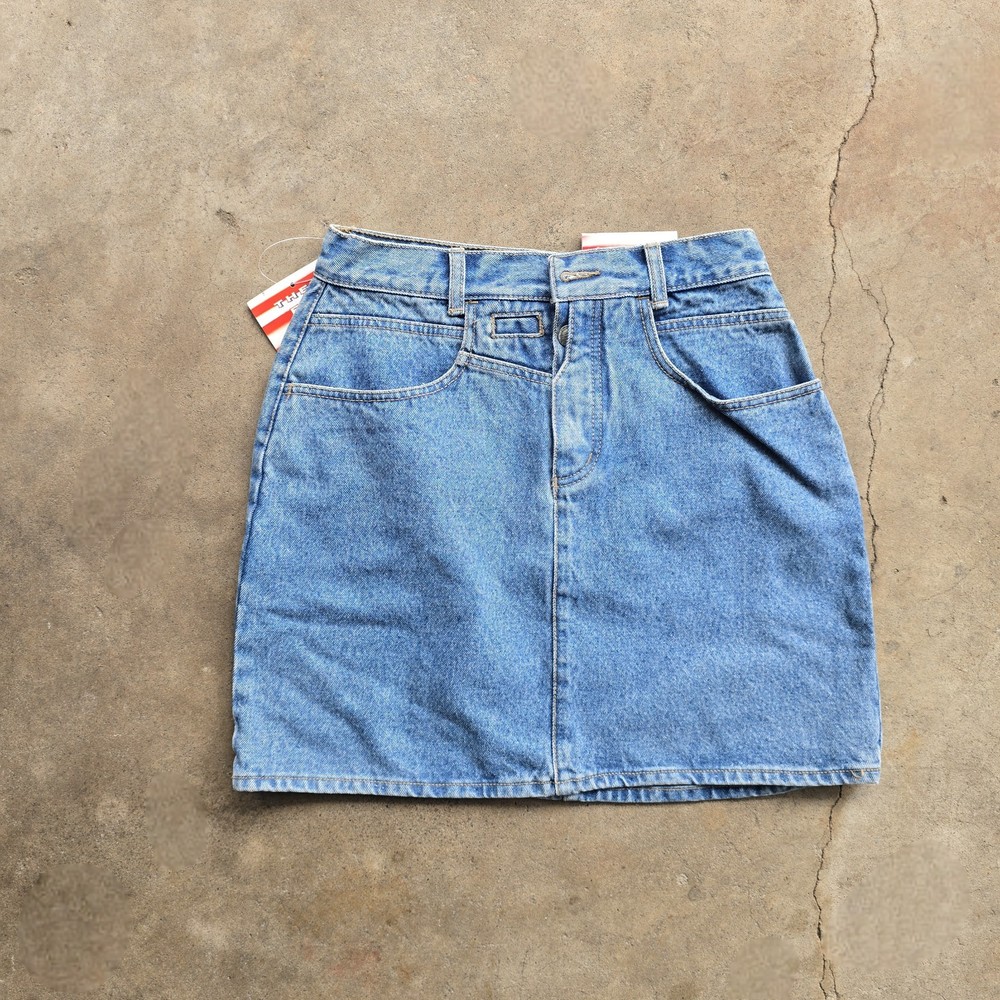 Vintage Lawman Jean Skirt 90s Western Cowgirl Rodeo Juniors Deadstock
