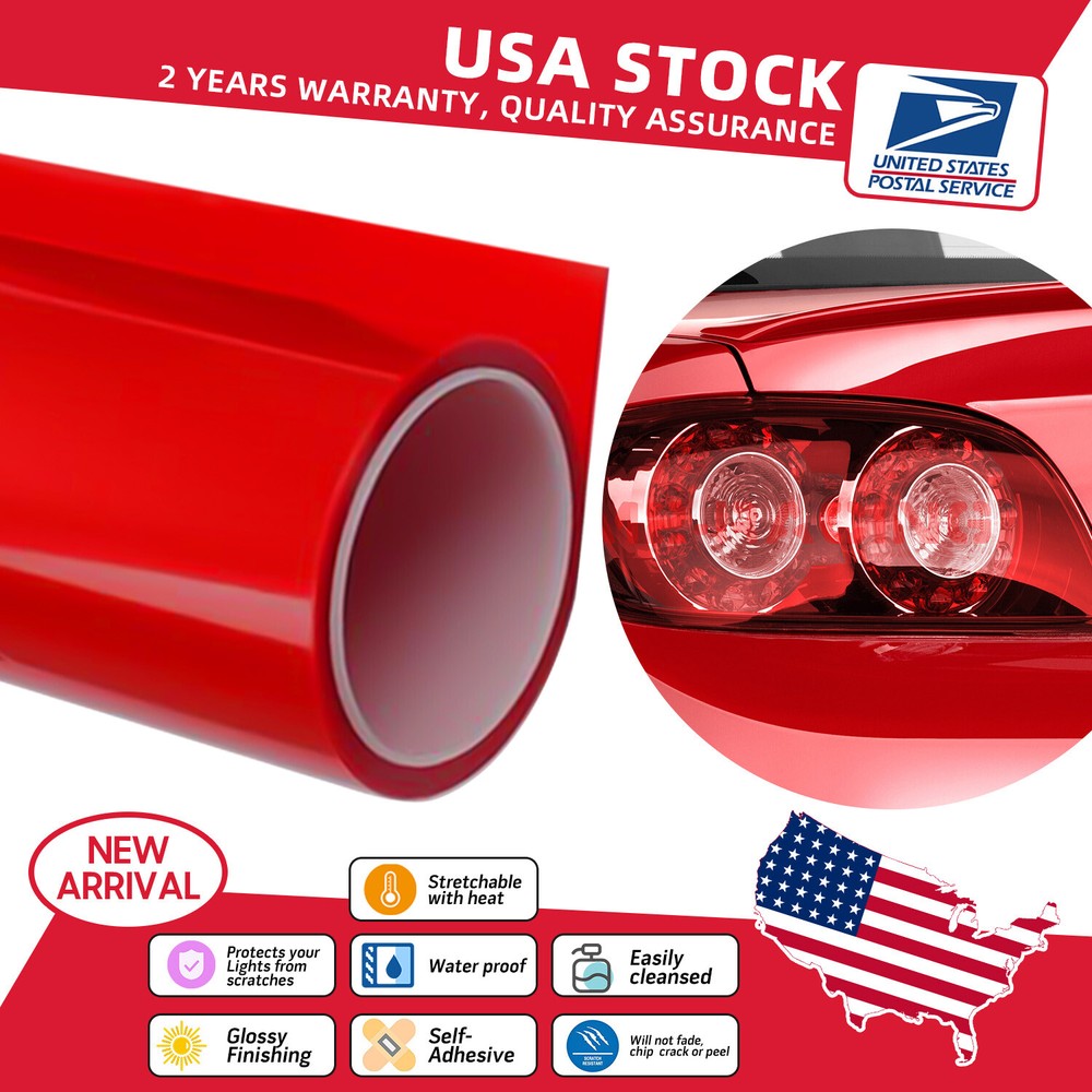 Premium Gloss Red Vinyl Wrap for Cars & Auto Styling