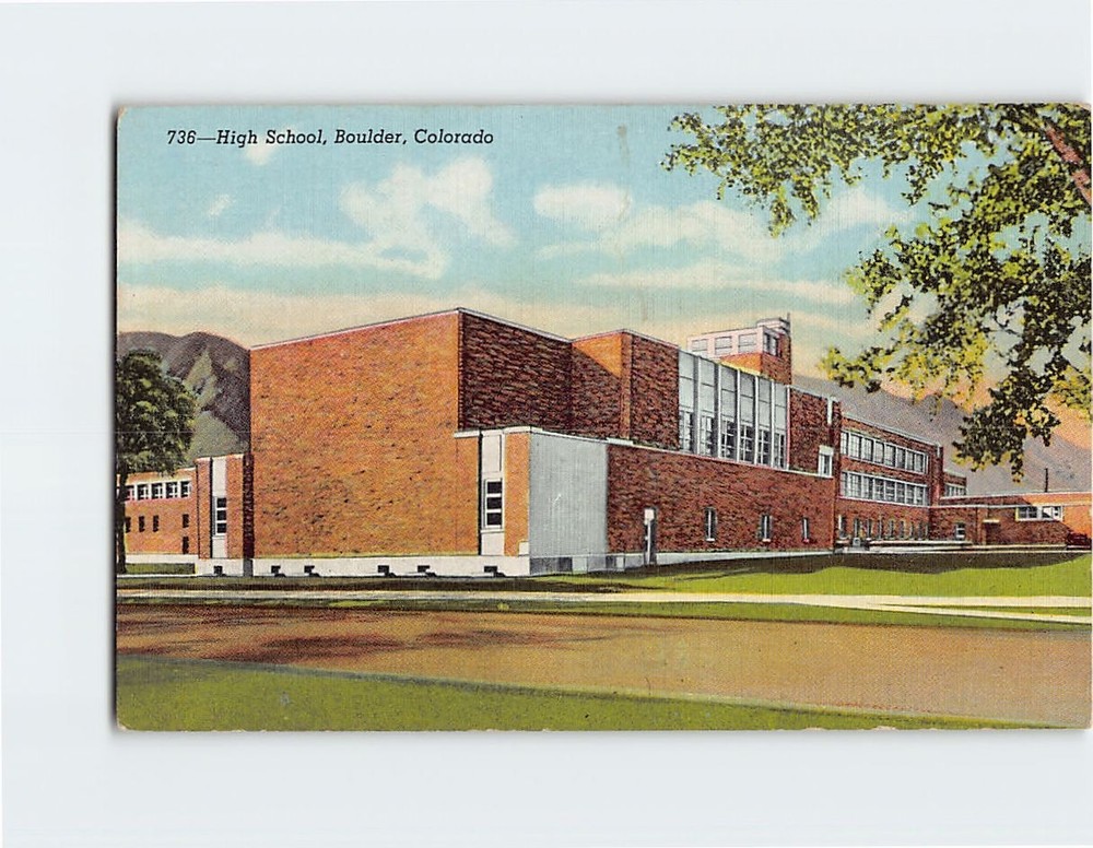 Postcard High School Boulder Colorado USA