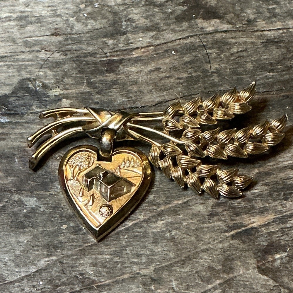 1955 Crown Trifari Betty Crocker “Homemaker of Tomorrow” Gold Tone Wheat Pin
