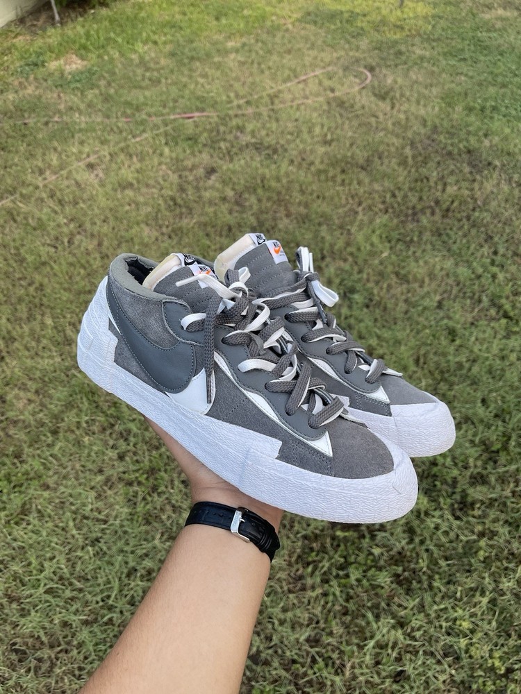 Nike Sacai x Blazer Low Iron Grey Size 12