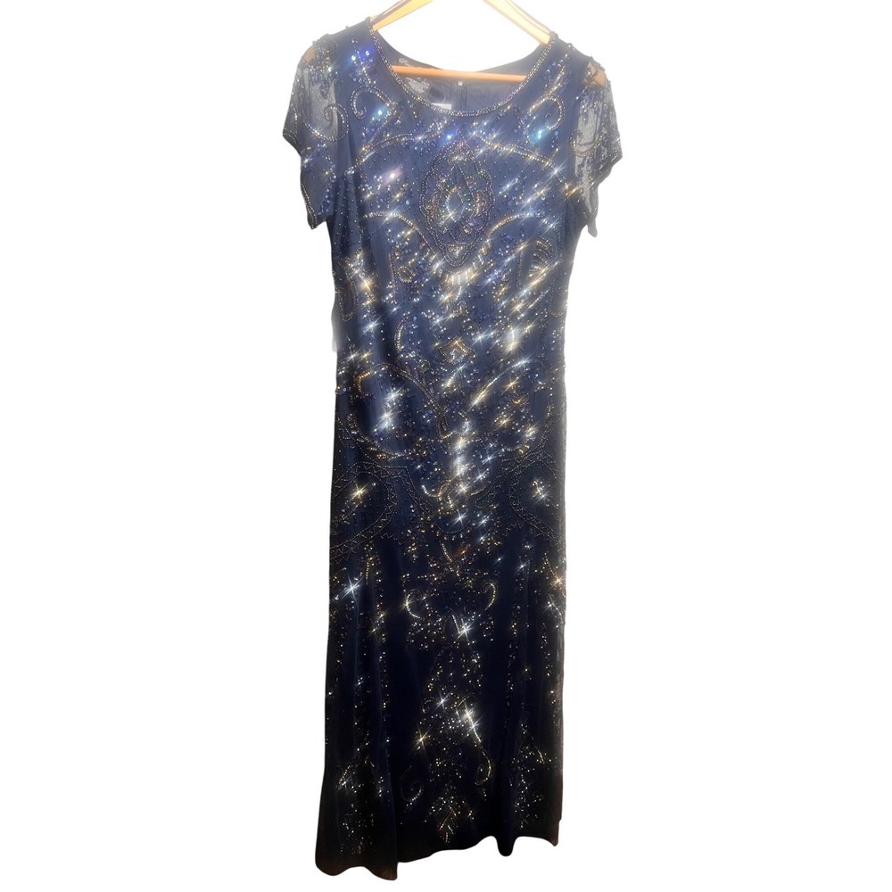 Beaded Sequin Evening Dress Formal Party Special Occasion Sparkly Gown