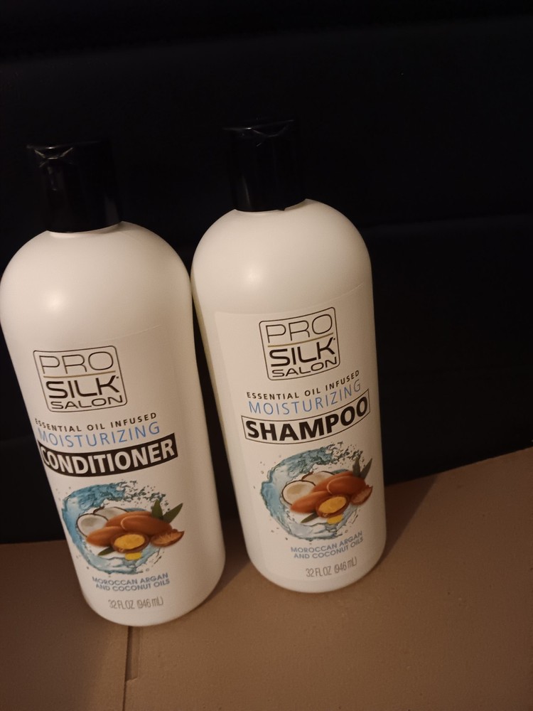 Pro Silk Salon Conditioner & Shampoo Moroccan Argan & Coconut Oils. 32 oz each