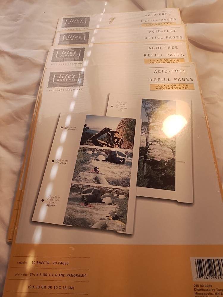 4 Life's Moments Acid-free Refill Pages 3.5 Or 4x6-image