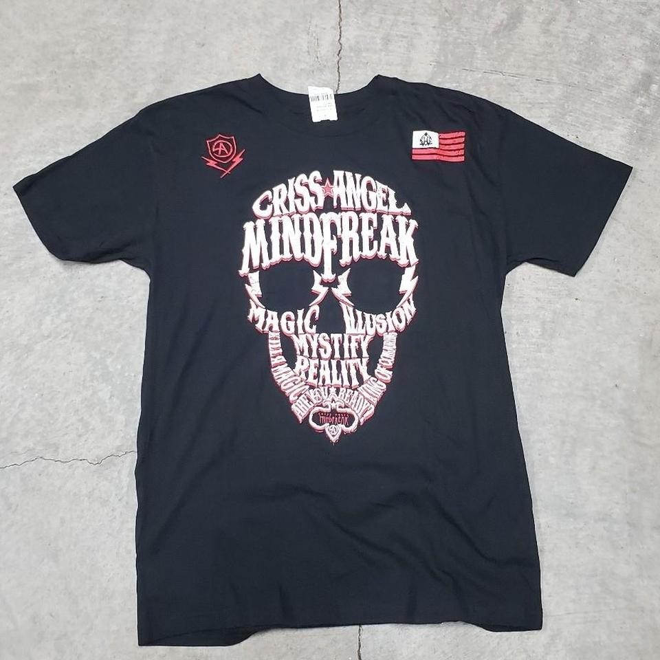 NWT Criss Angel Mindfreak Black Graphic T-Shirt