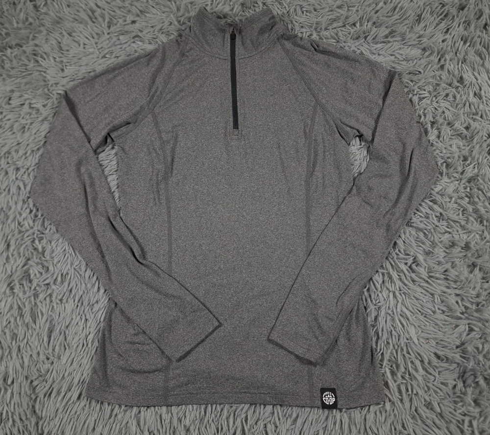 REI  Co-op Pullover Womens XS Gray Quarter Zip Athletic Shirt Running Stretch
