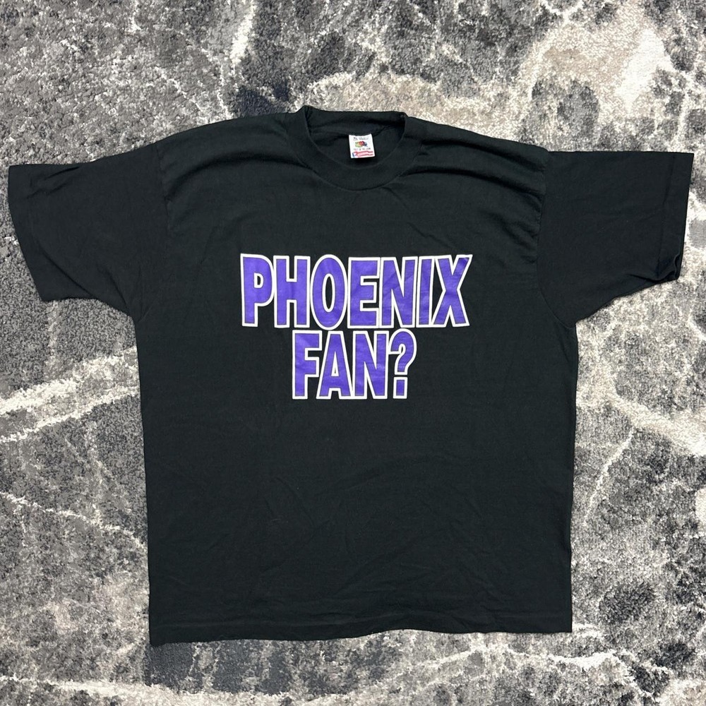 Vintage Phoenix Suns Shirt Mens XL 90s Single Stitch Black USA Made Arizona NBA