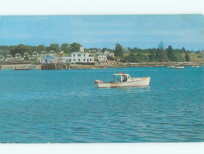 Pre-1980 BOAT SCENE Pemaquid Point Beach - Bristol Maine ME m/09 AF3901