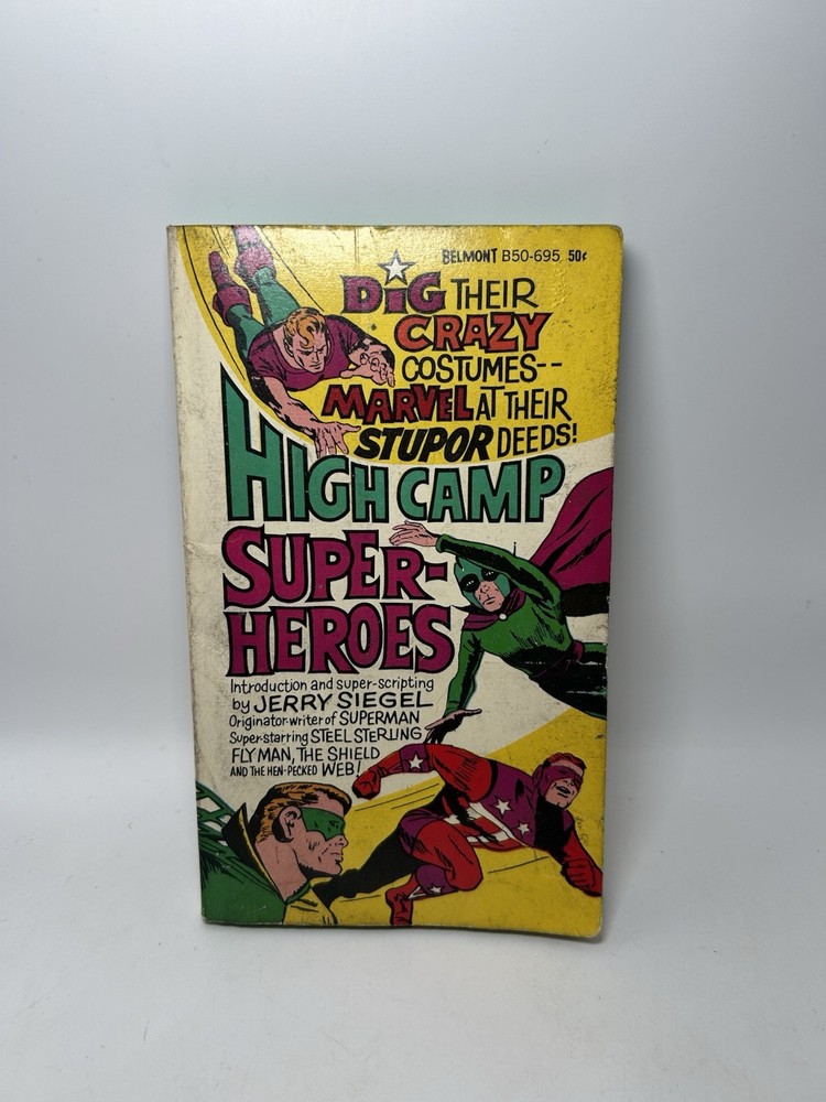 HIGH CAMP SUPERHEROES Paperback Comic 1966 JERRY SIEGEL Belmont Books