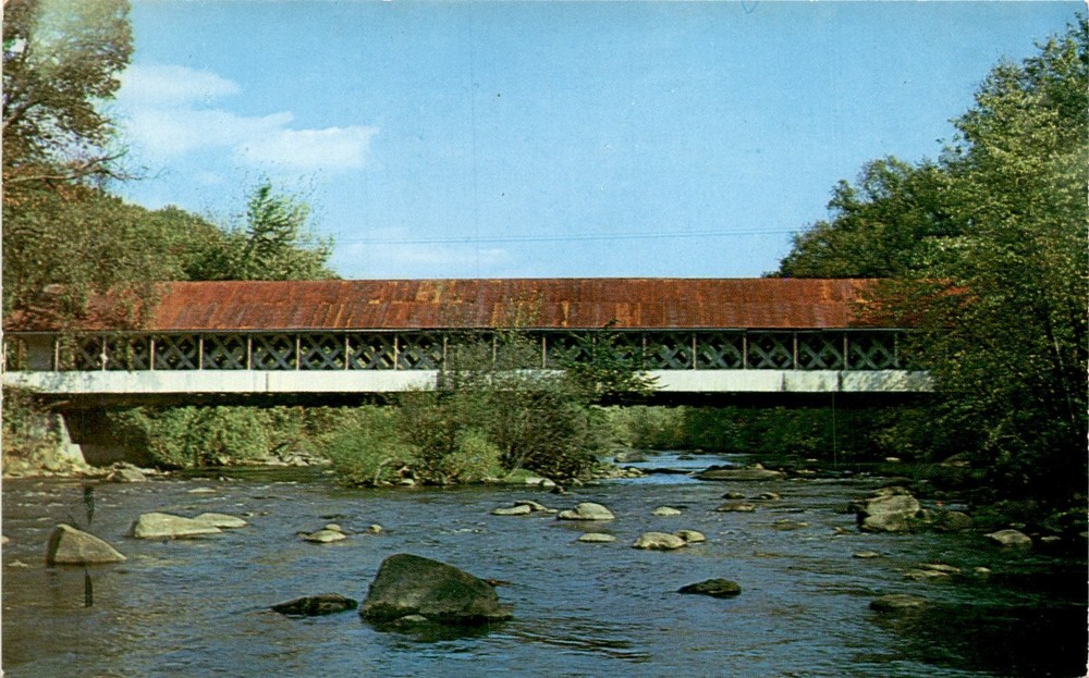 Ashuelot, New Hampshire, Covered Bridge, Carleton Allen, Forward's Postcard