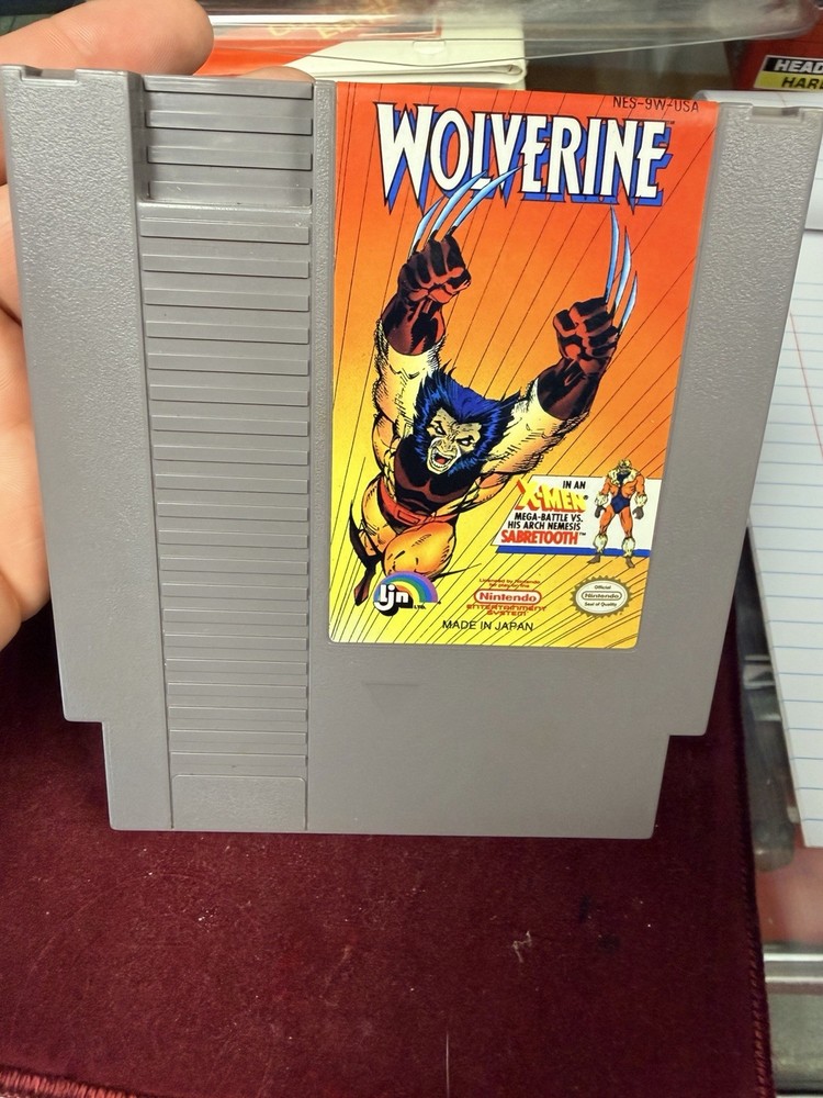 Vintage Original Nintendo NES Wolverine Authentic Game - Tested and Working 1991