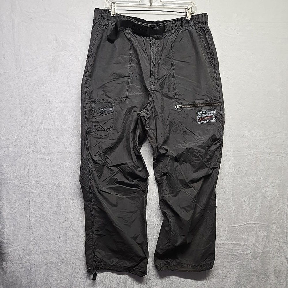 Vintage Y2K Old Navy Baggy Paratooper Cargo Pants Military Skater Grunge 33x31
