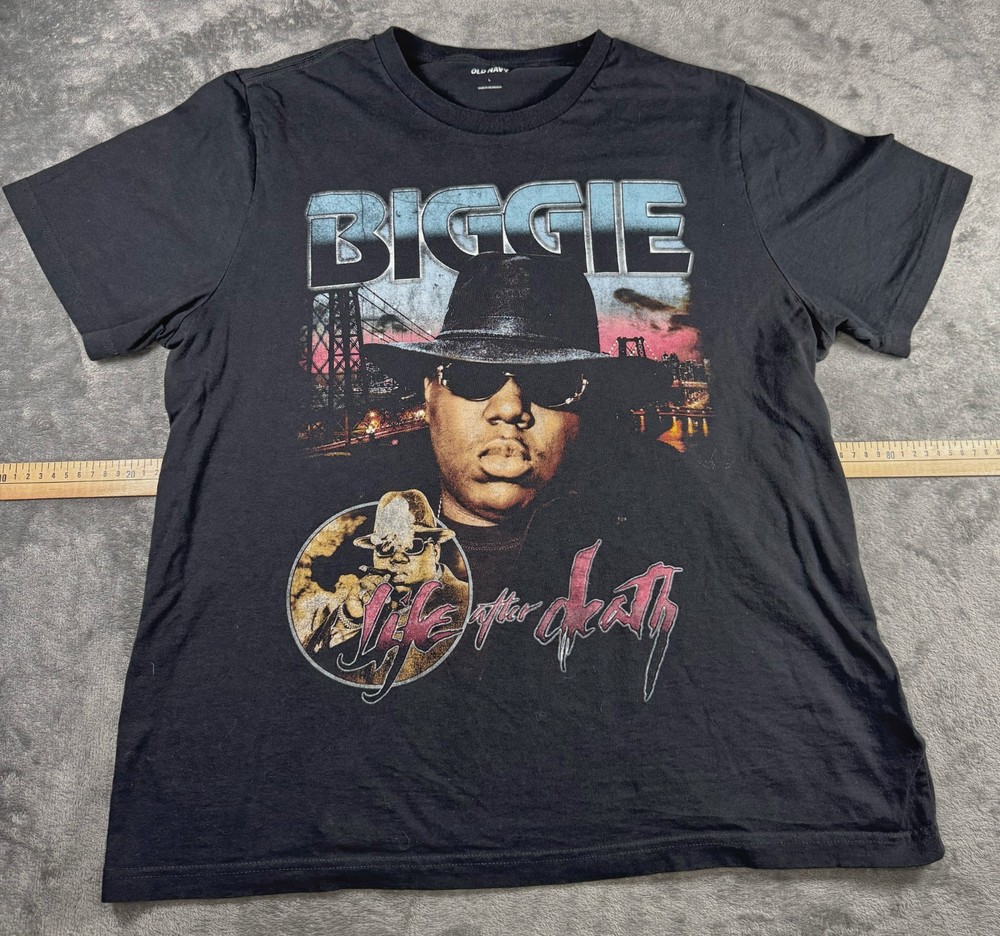 Old Navy Notorious BIG Life After Death Graphic T-Shirt Large Black 751407-00