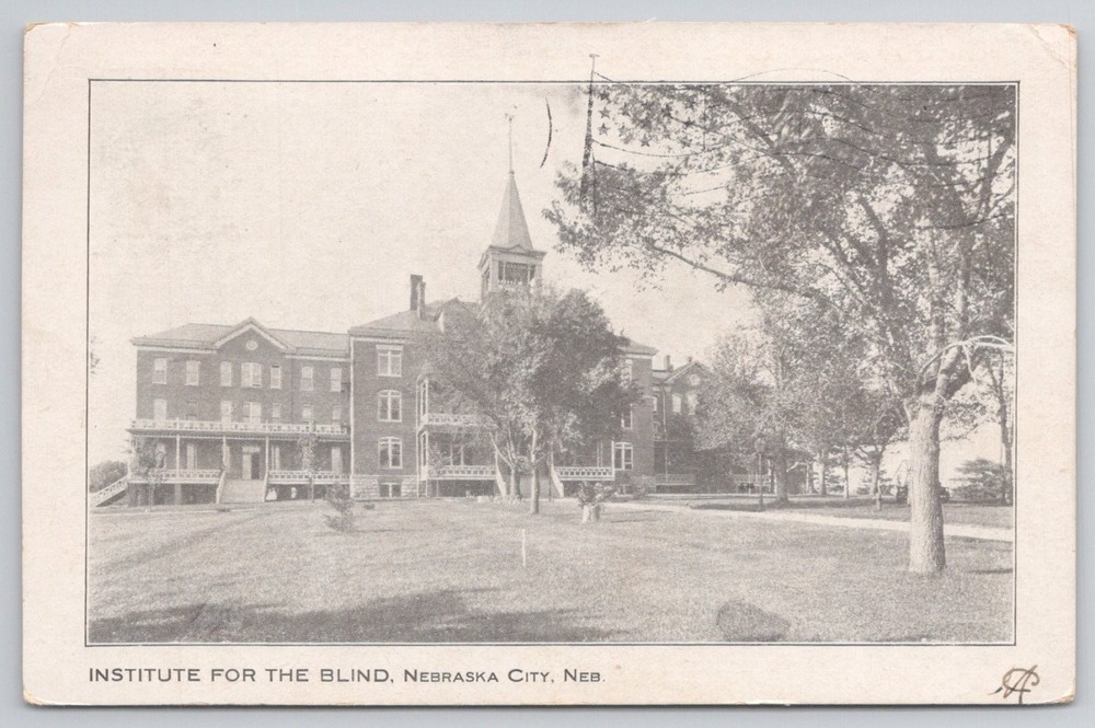 1906 Nebraska City, NE Institute for the Blind Historical Building Postcard