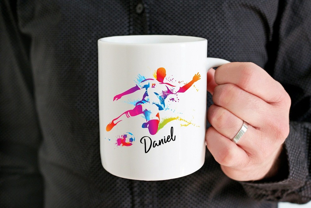 Personalized Soccer Player Coffee Mug Cup Soccer Gifts I Love Soccer Mug Cup