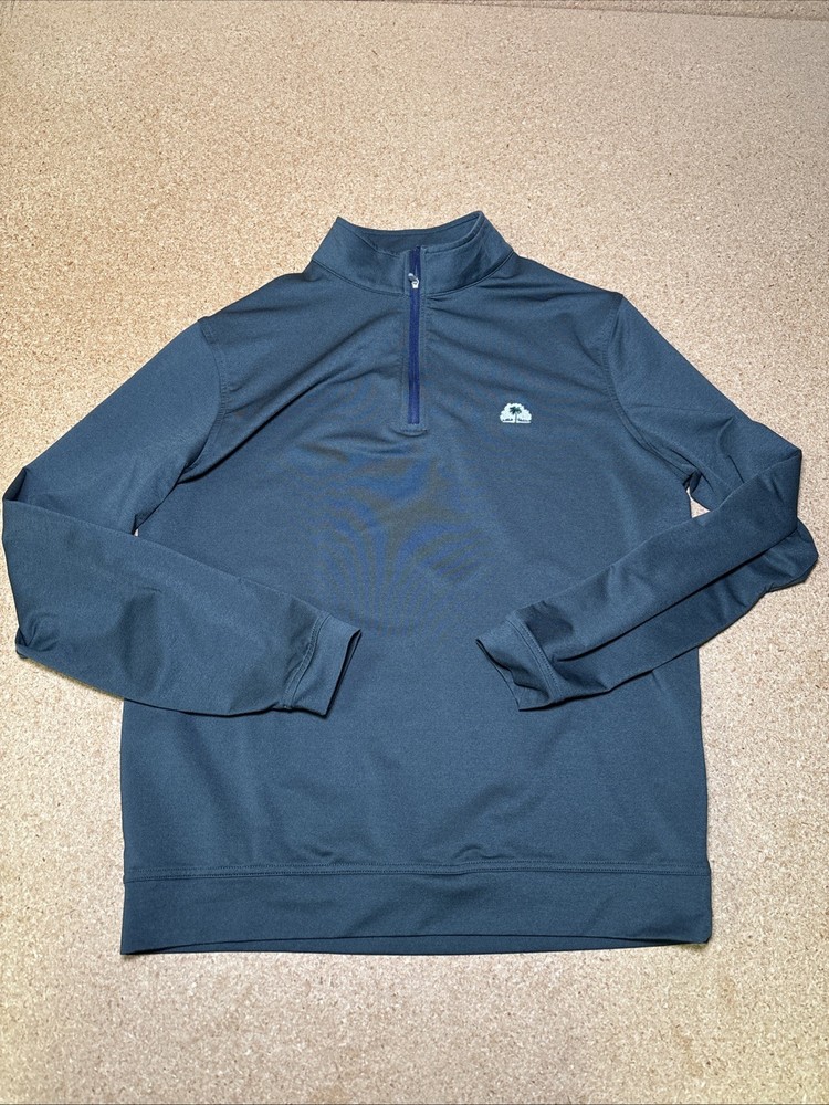 Peter Millar Perth 1/4 Zip Pullover Men's Medium Green Golf