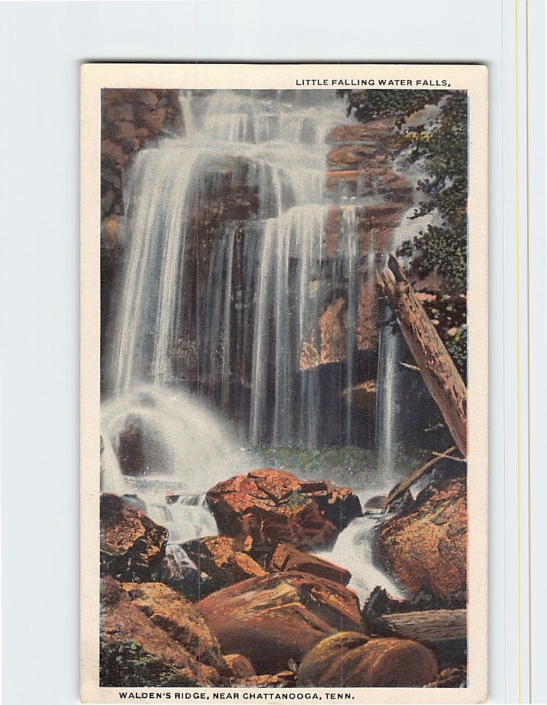 Postcard Little Falling Water Falls Walden's Ridge near Chattanooga Tennessee