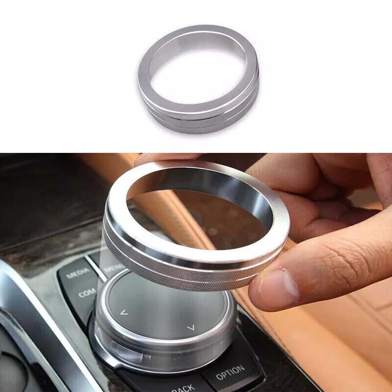 2018~22 Middle Console Silver Aluminum For BMW 5 Series Multimedia Button Switch