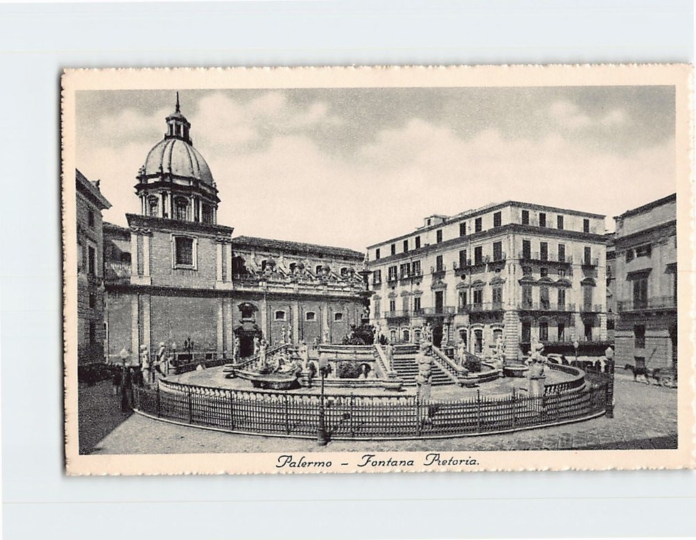Postcard Fontana Pretoria Palermo Italy