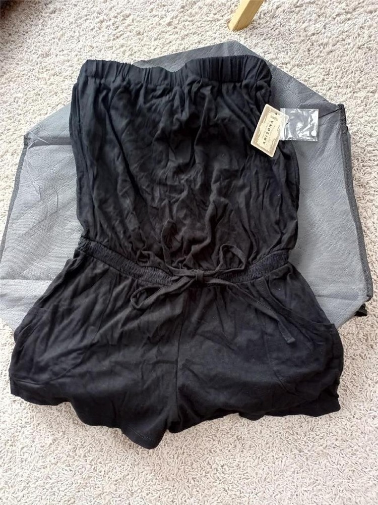 New Arizona Size Small S Black Romper Strapless loose fit NWT Womens