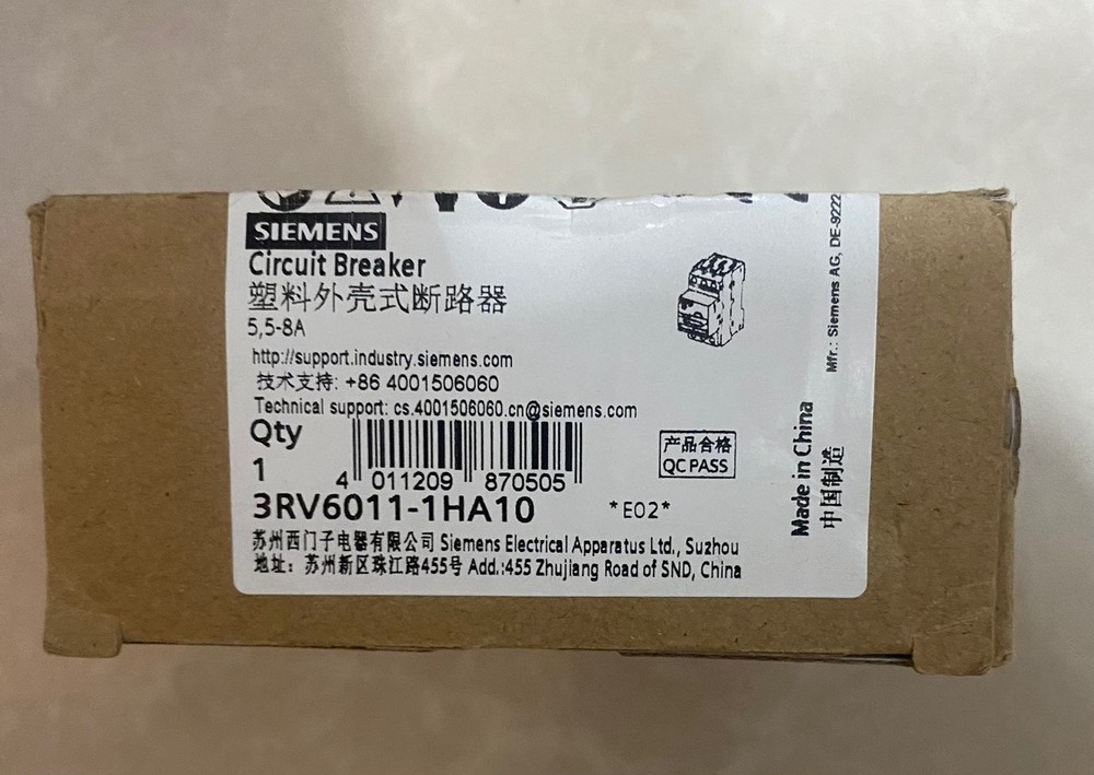 1PC NEW SIEMENS 3RV6011-1HA10 Circuit Breaker Expedited Shipping