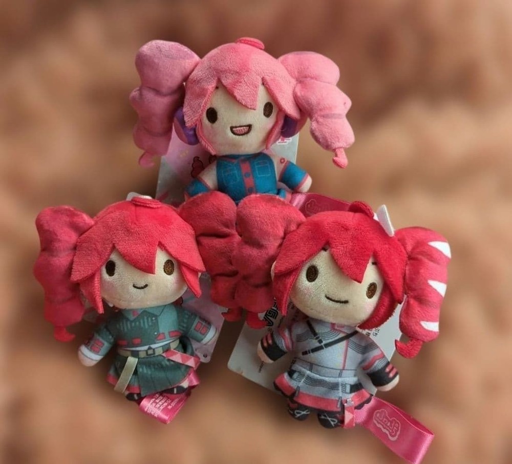 Kasane Teto Fuwapuchi Mascot Plush Doll Toy Set of 3 SEGA From Japan New