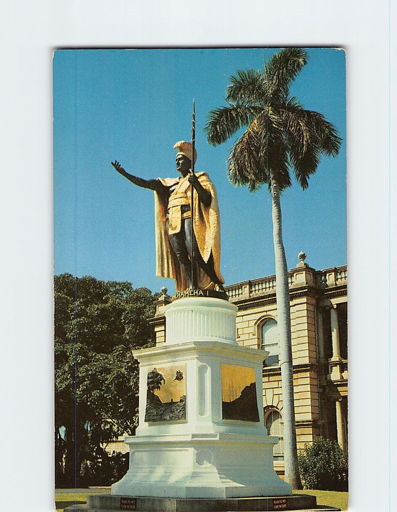 Postcard King Kamehameha Statue Honolulu Hawaii