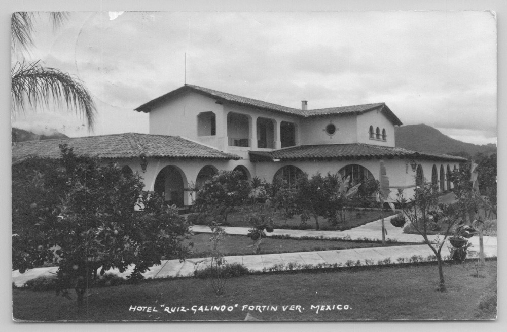 Hotel Ruiz Galindo Fortin Veracruz Mexico RPPC Postcard 1948 Kodak