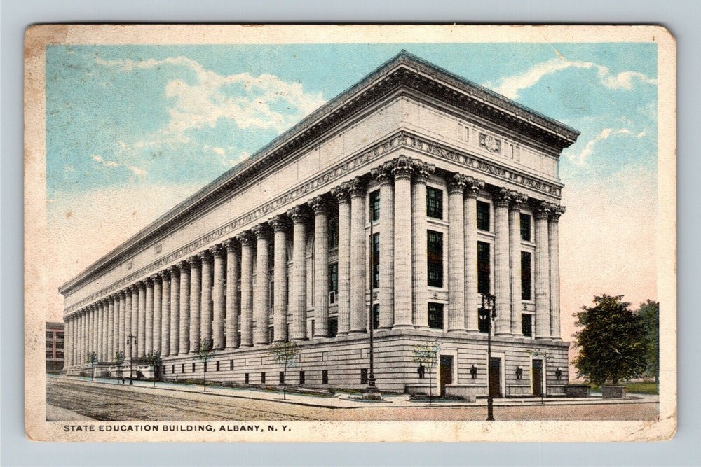 Albany NY-New York, State Education Building Vintage Souvenir Postcard