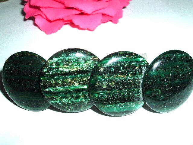 Vintage Marbled Forest Green Celluloid 3.5