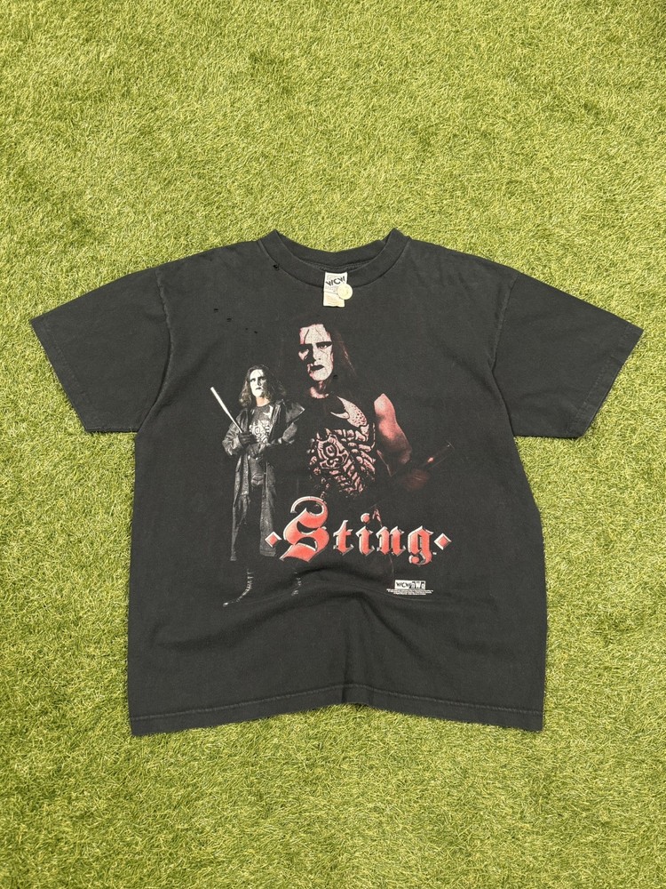 vintage 90s sting NWO wwf wrestling vintage tshirt size large