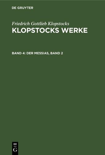 Friedrich Gottlieb Klopstocks Der Messias, Band 2 (Hardback)Another great item from Rarewaves USA | Free delivery!