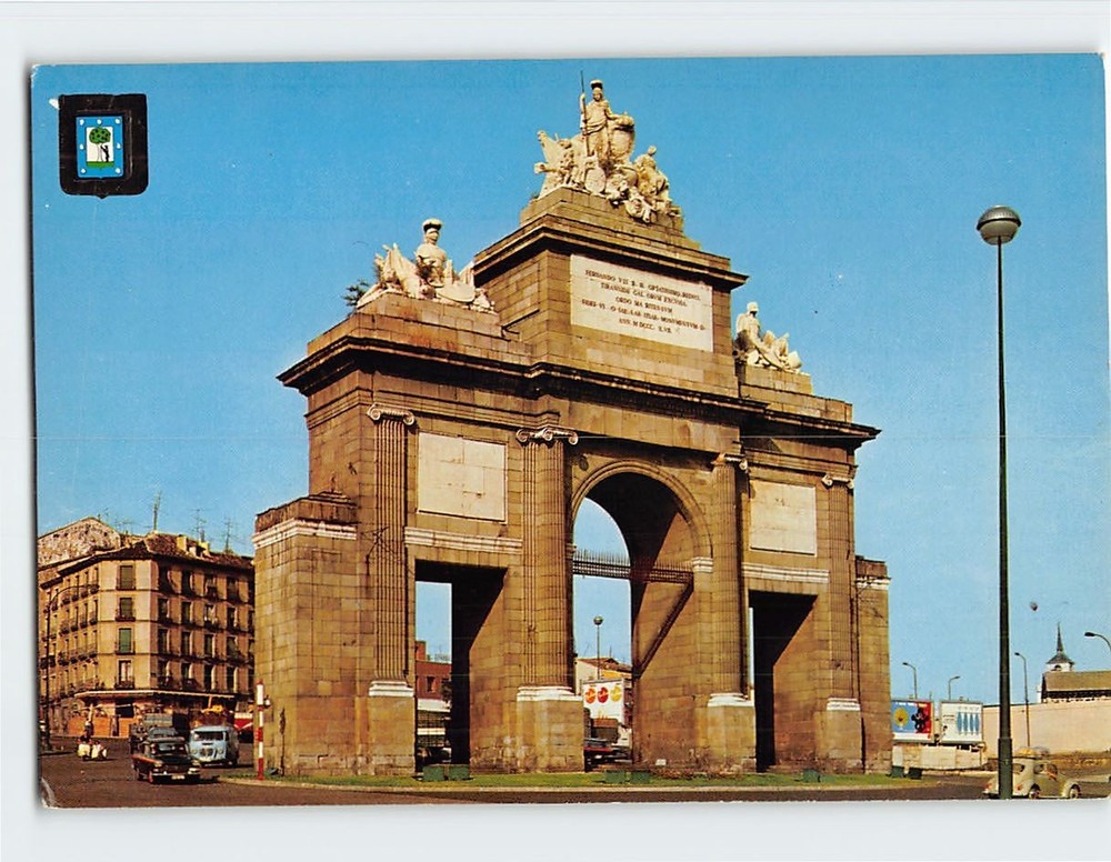 Postcard Puerta de Toledo Madrid Spain