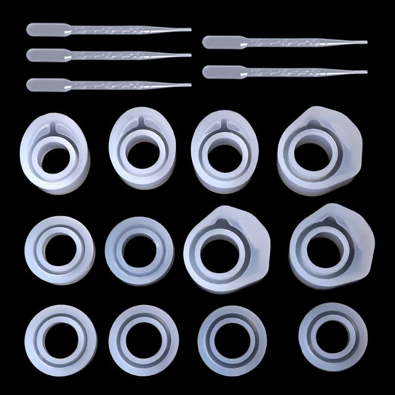 DIY UV Resin Crystal Epoxy Ring Silicone Molds for Jewelry Making