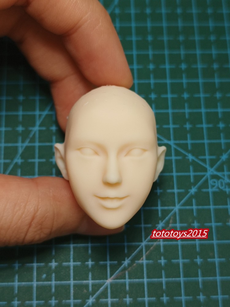 Unpainted 1:6 Fighter Girl Bald Head Sculpt For 12