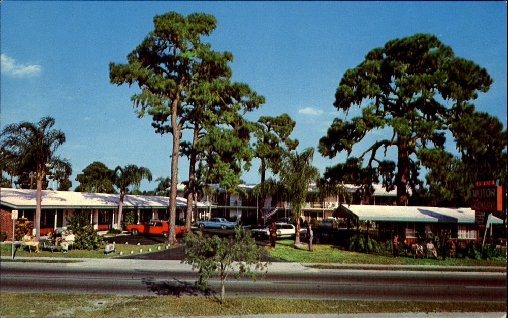 Rainbow Motor Lodge Sarasota Florida FL 1970s cars