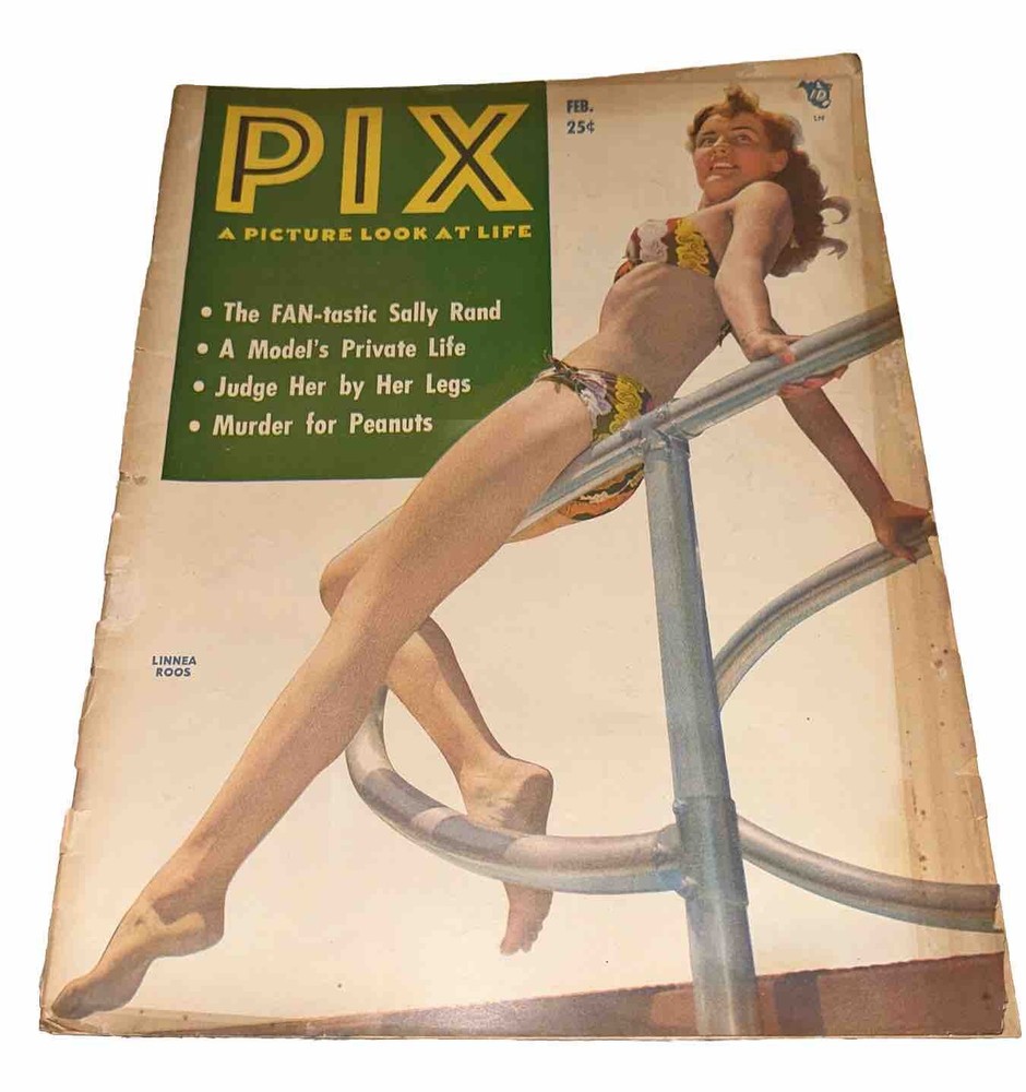 PIX “A Picture Look At Life” Linnea Roos 1949 Feb Vintage Magazine