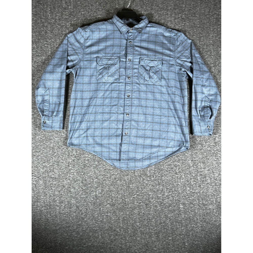 Cabelas Mens XL Plaid Flannel Long Sleeve Button Up Shirt Casual Outdoor