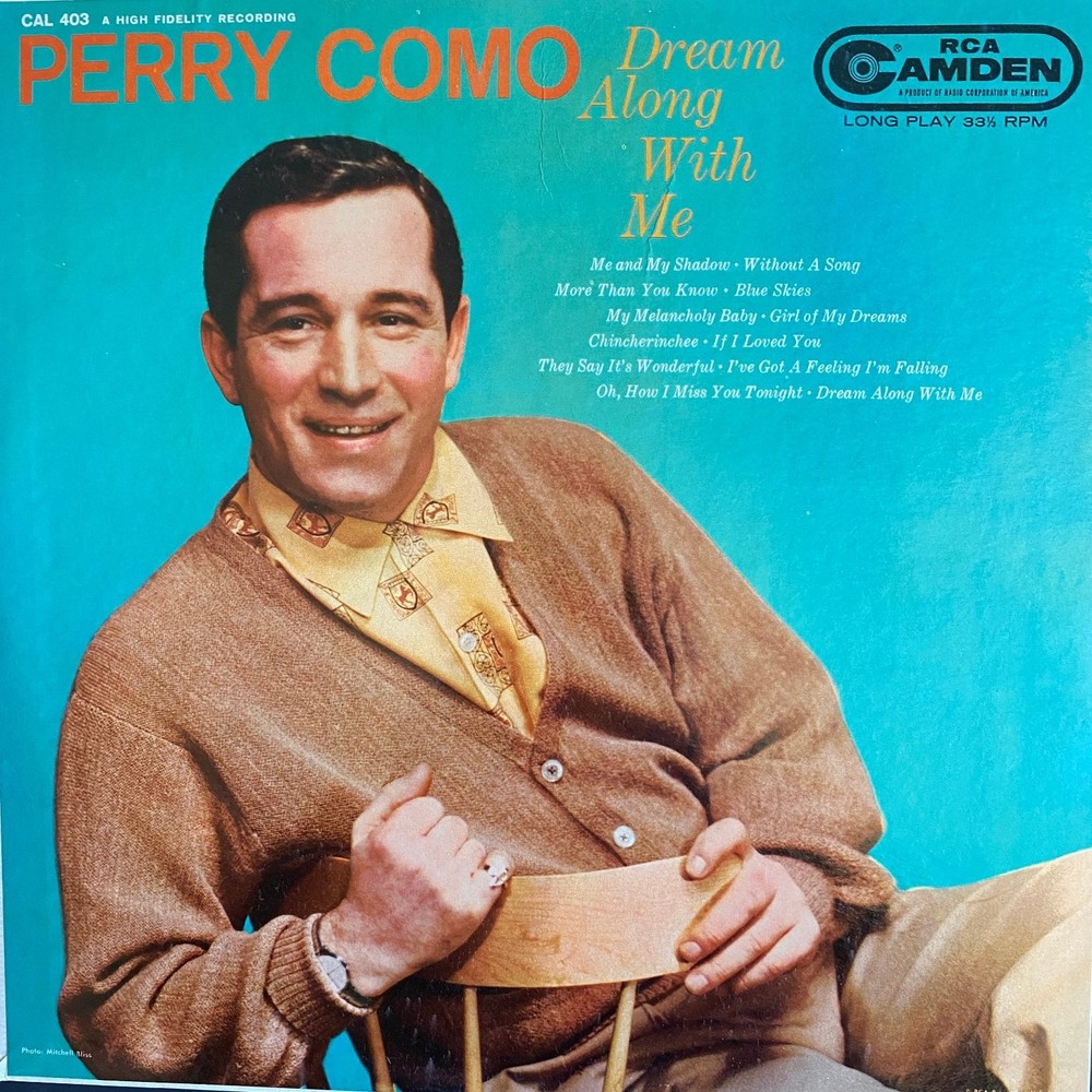 Perry Como - Dream Along With Me LP Record 1958 RCA Camden Pop 33 RPM