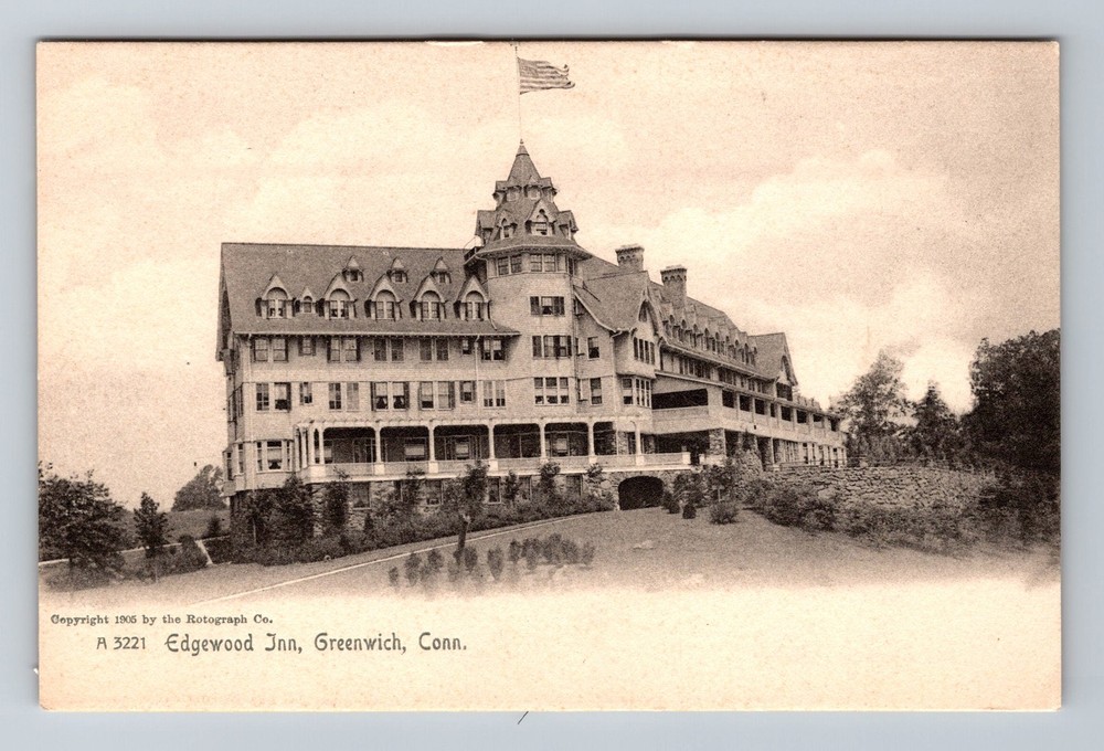 Greenwich CT-Connecticut, Edgewood Inn, Vintage Postcard