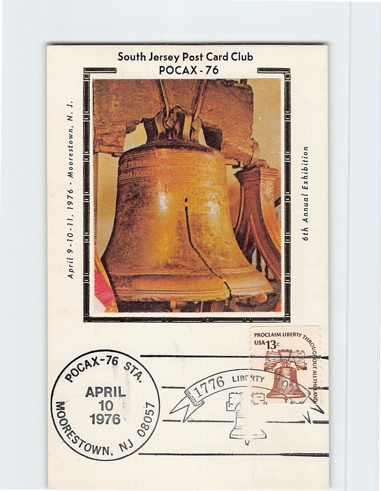 Postcard Liberty Bell South Jersey Post Card Club Philadelphia Pennsylvania USA