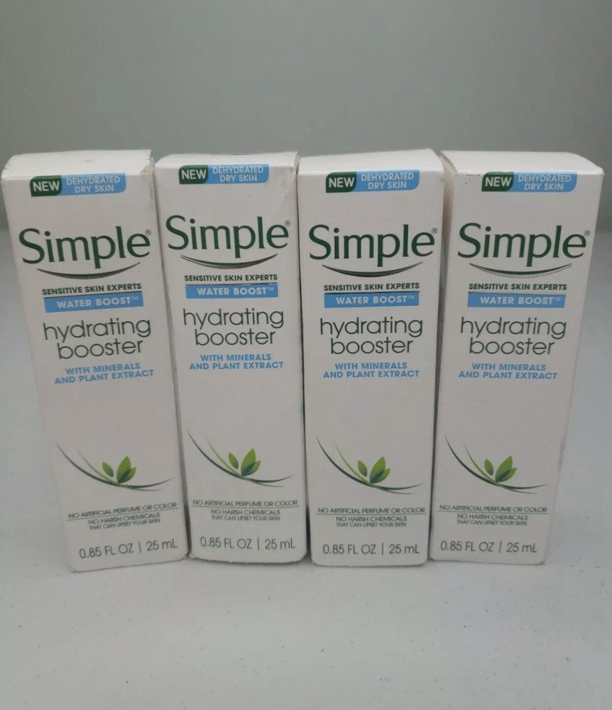 4x Simple Water Boost Hydrating Booster Moisturizer Lotion Lot 0.85oz each