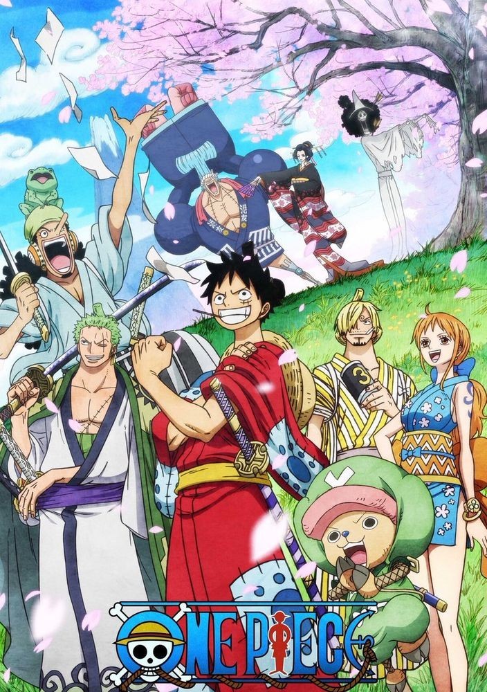 Poster Studio B - One Piece Wano Luffy Crew Cast Anime 24x36