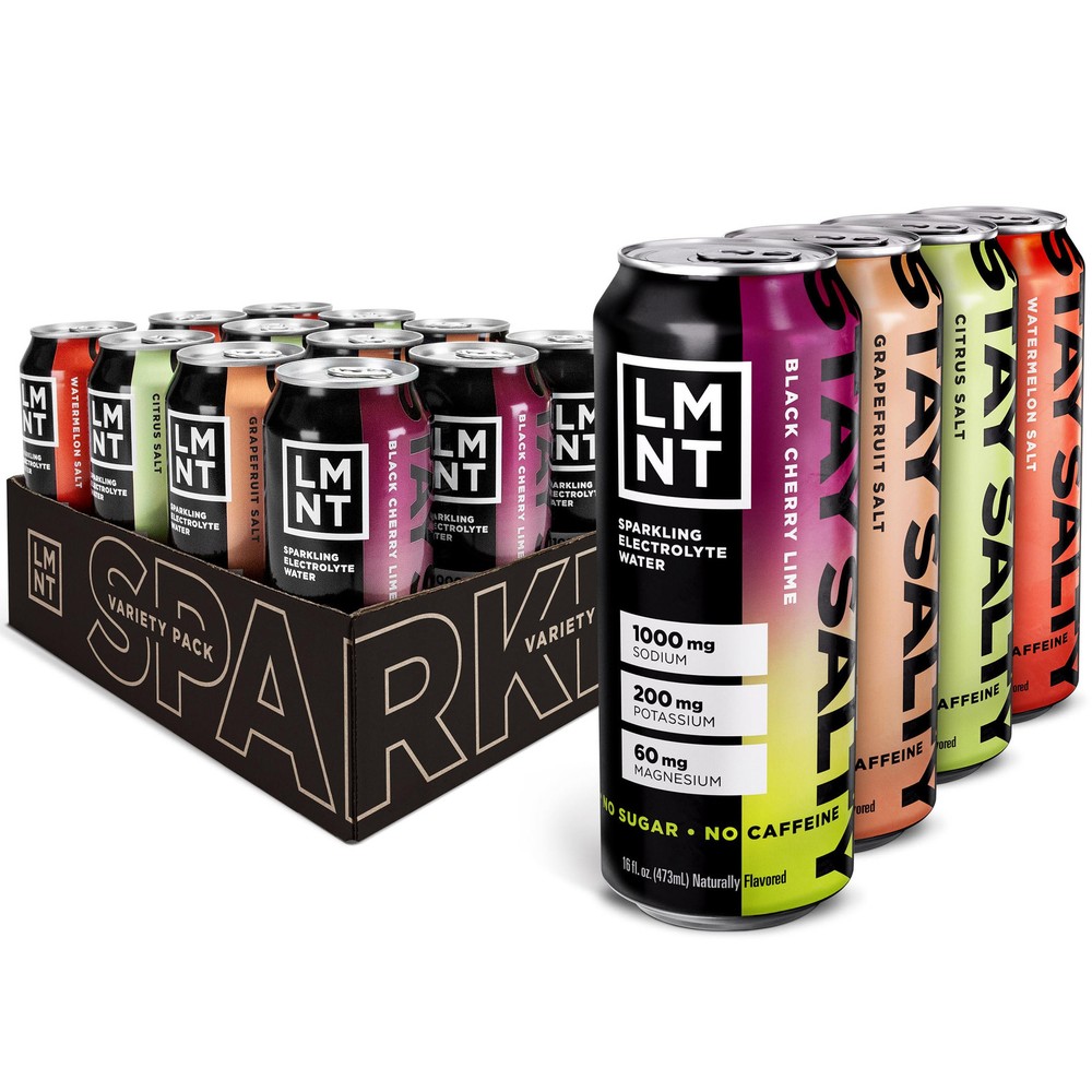 LMNT Sparkling Electrolyte Drink - Variety Pack | 12-Count