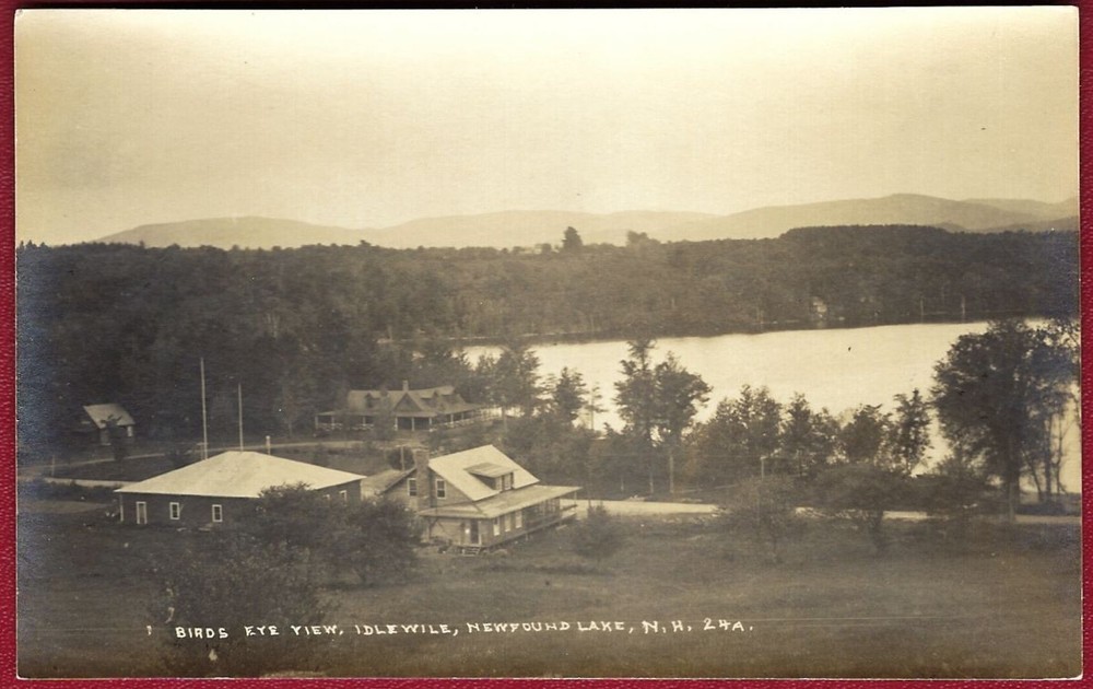 Newfound Lake, NH Idlewild Inn Resort RPPC 1920s Real Photo Postcard